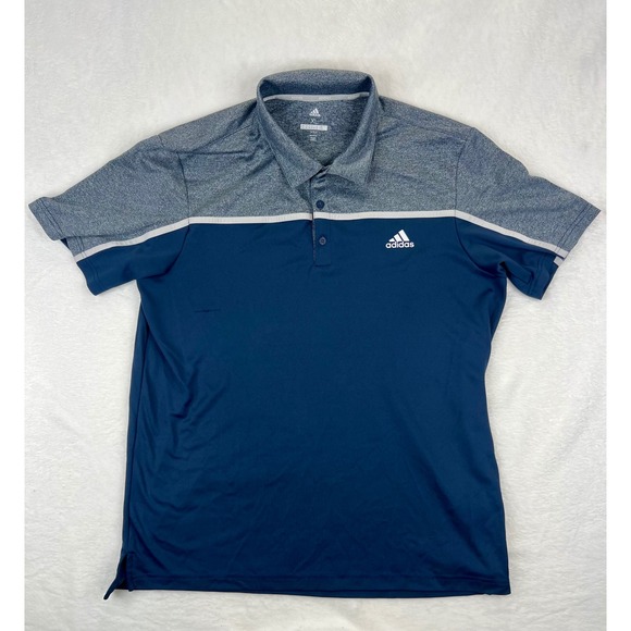 adidas Other - Adidas Golf Polo Shirt‎ Mens XL Two Tone Blue Gray Short Sleeve Athletic